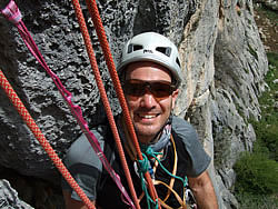 Multi-pitch climbing in Spain