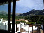 View into mountains from Attic